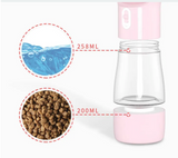 Portable 2-in-1 Pet Water & Food Bottle