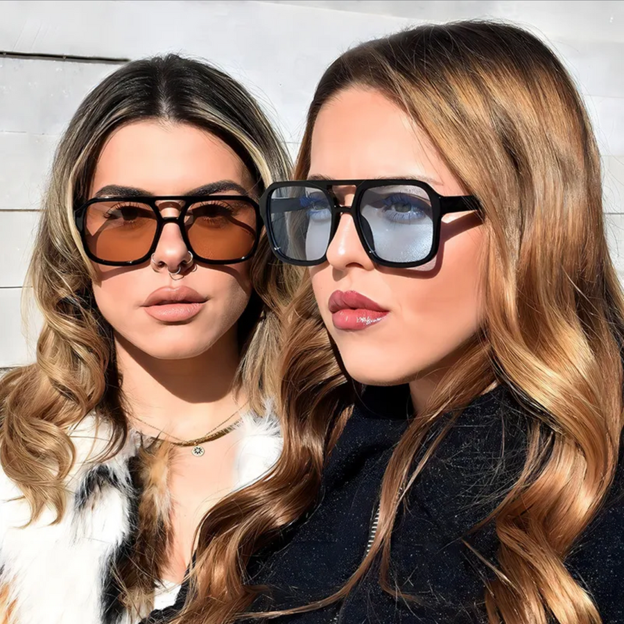 Women Retro Square Sunglasses UV