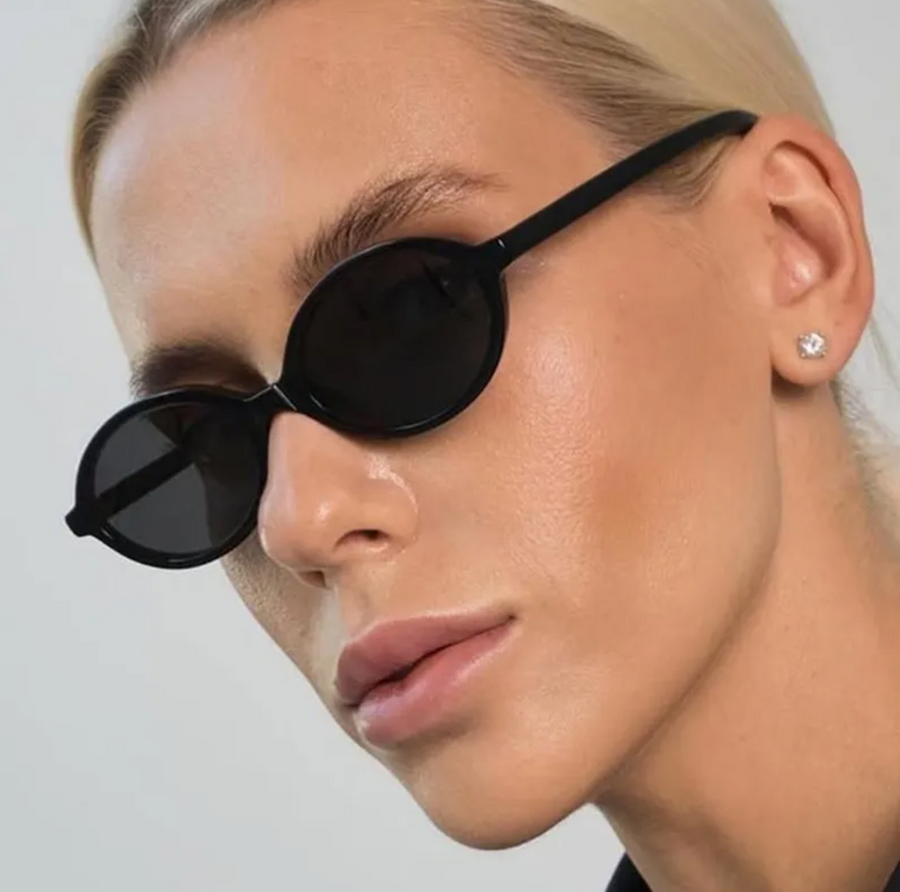 Retro Oval Frame Sunglasses for Women