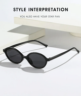 Retro Oval Frame Sunglasses for Women