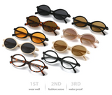 Retro Oval Frame Sunglasses for Women